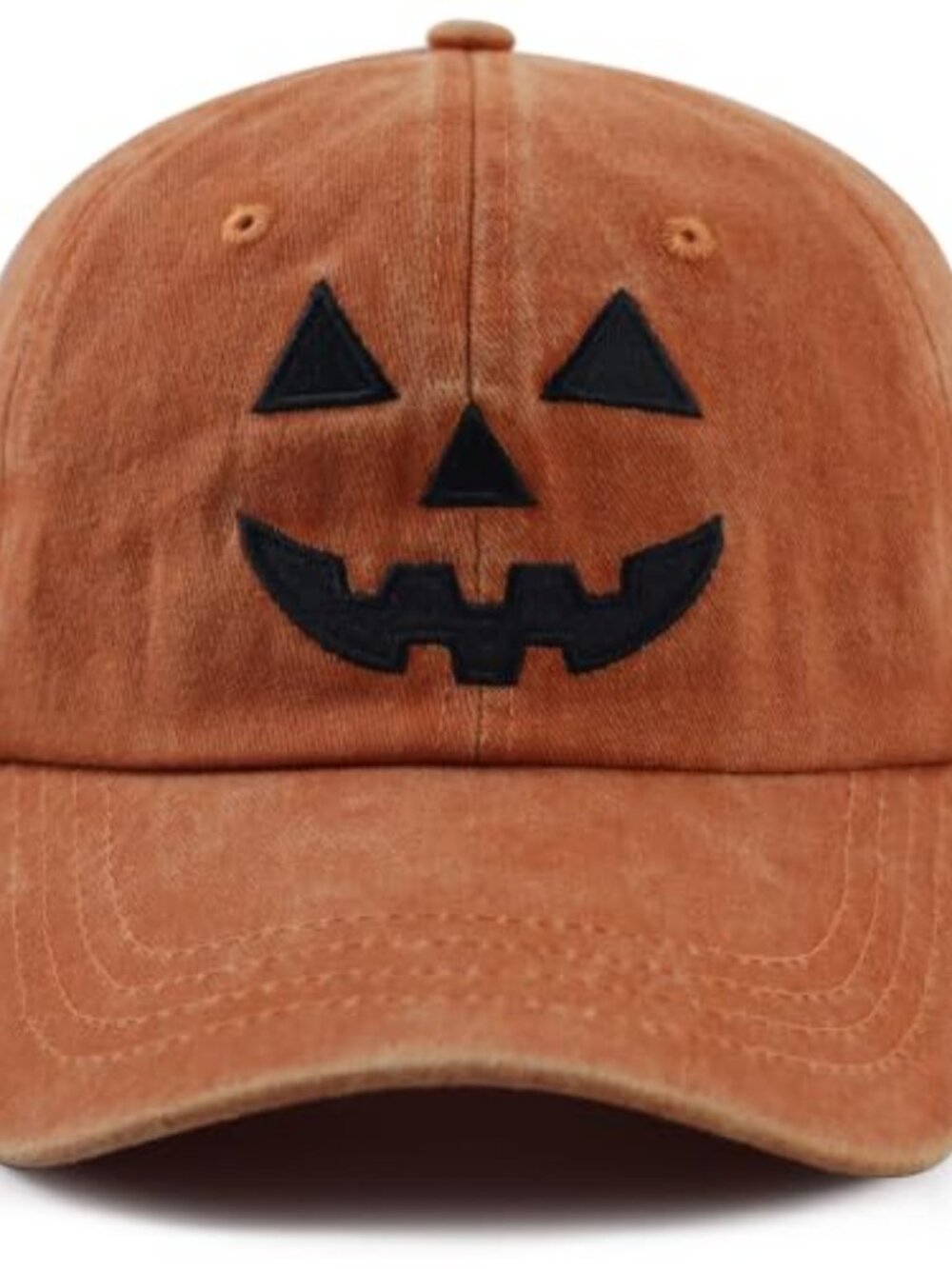 Halloween Pumpkin Hat for Men Women, Adjustable Embroidered Baseball Cap